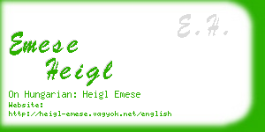 emese heigl business card